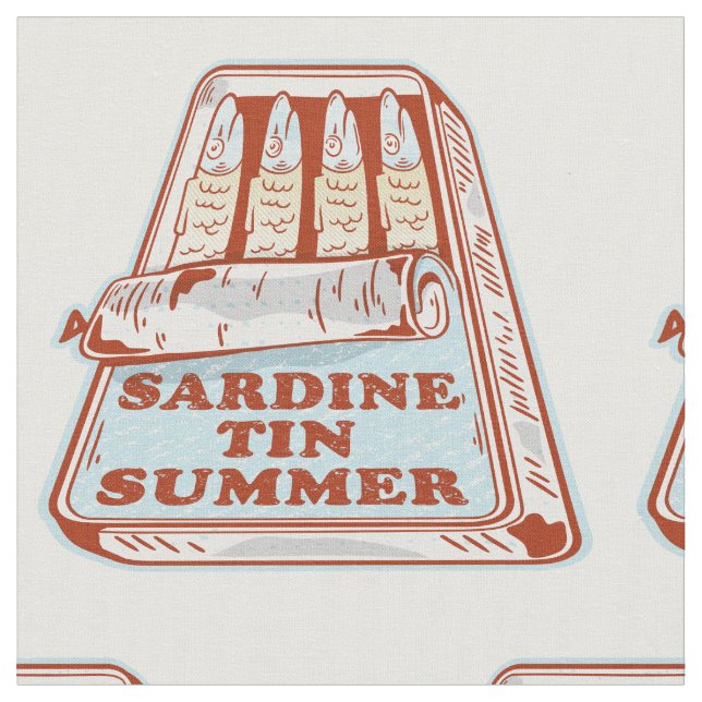 Sardine tin summer fabric (Close Up)