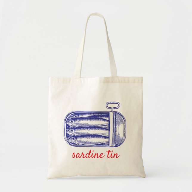 Sardine tin tote bag (Front)