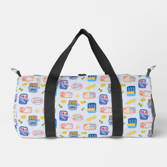 Sardines and Lemons Duffle Bag (Front)