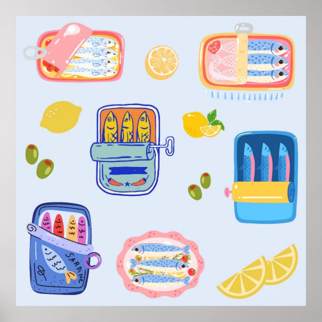  Sardines and Lemons Poster (Front)