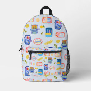 Sardines and Lemons Printed Backpack