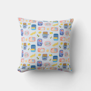 Sardines and Lemons Throw Pillow