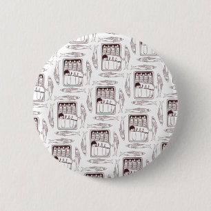 sardines can pattern trans 2 inch round button