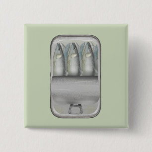 Sardines in a tin can 2 inch square button