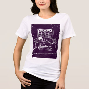 Sardines in a tin Distressed Tri-Blend Shirt