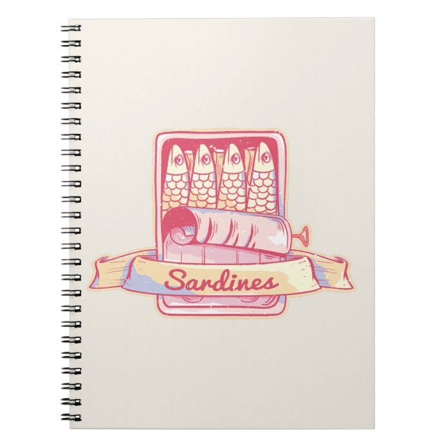 Sardines in a tin notebook (Front)