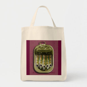 sardines in the pink tote bag