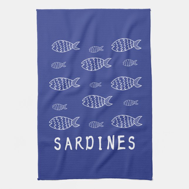 Sardines Kitchen Towel (Vertical)