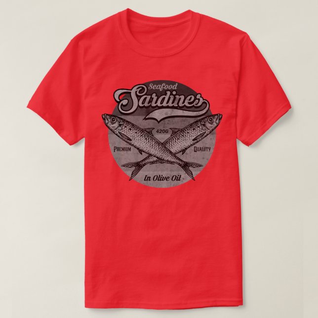 Sardines Label BW T-Shirt (Design Front)