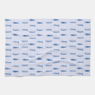 Sardines Pattern Kitchen Towel