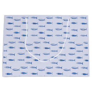 Sardines Pattern Large Gift Bag
