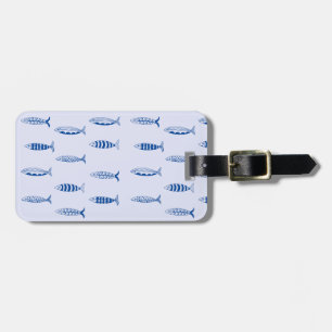 Sardines Pattern Luggage Tag