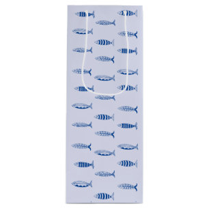 Sardines Pattern Wine Gift Bag