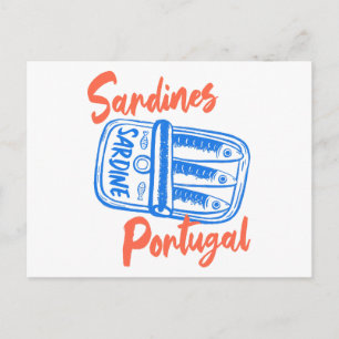 Sardines Portugal Foodie Travel Art Print Postcard