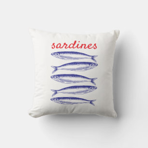 Sardines Throw Pillow