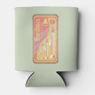 Sardines tin Retro poster style Can Cooler