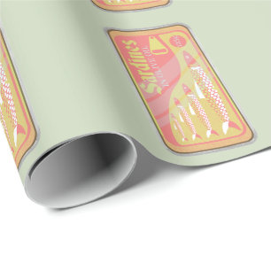 Sardines tin Retro poster style Wrapping Paper