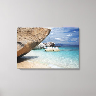 Sardinia beach with big rocks canvas print