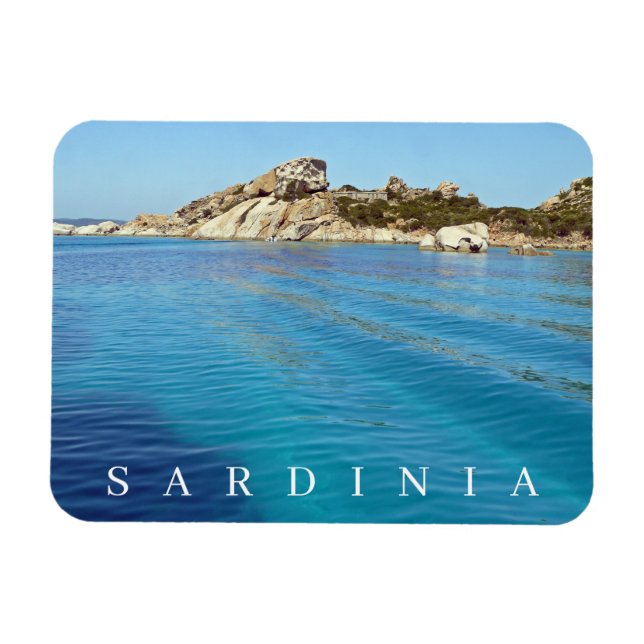 Sardinia blue water fridge magnet (Horizontal)