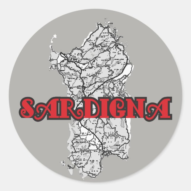 Sardinia Classic Round Sticker (Front)