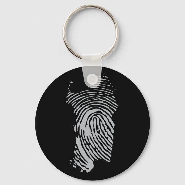 Sardinia, fingerprint keychain (Front)