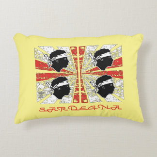 Sardinia flag - Grunge Accent Pillow