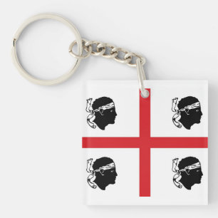sardinia flag italy region island ethnic keychain
