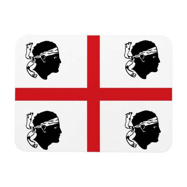 sardinia flag italy region island ethnic magnet (Horizontal)