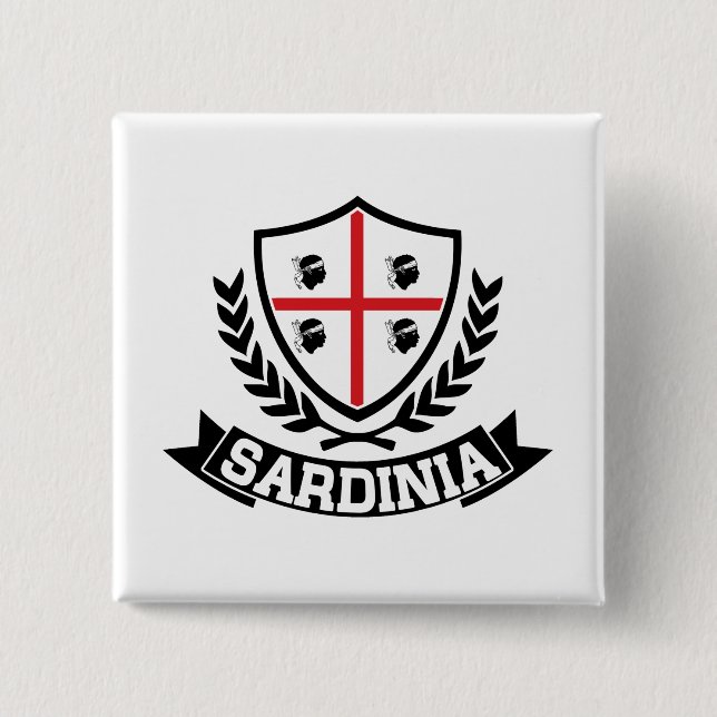 Sardinia Italia 2 Inch Square Button (Front)