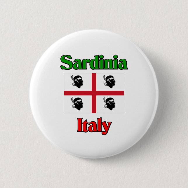Sardinia Italy 2 Inch Round Button (Front)
