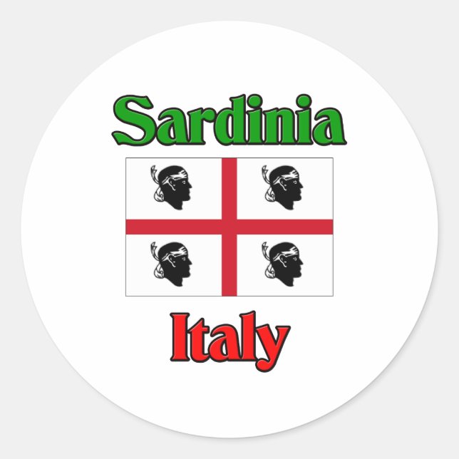 Sardinia Italy Classic Round Sticker (Front)