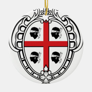 Sardinia (Italy) Coat of Arms Ceramic Ornament