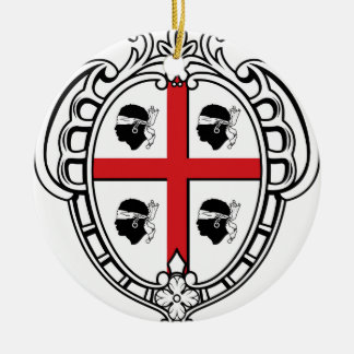 Sardinia (Italy) Coat of Arms Ceramic Ornament