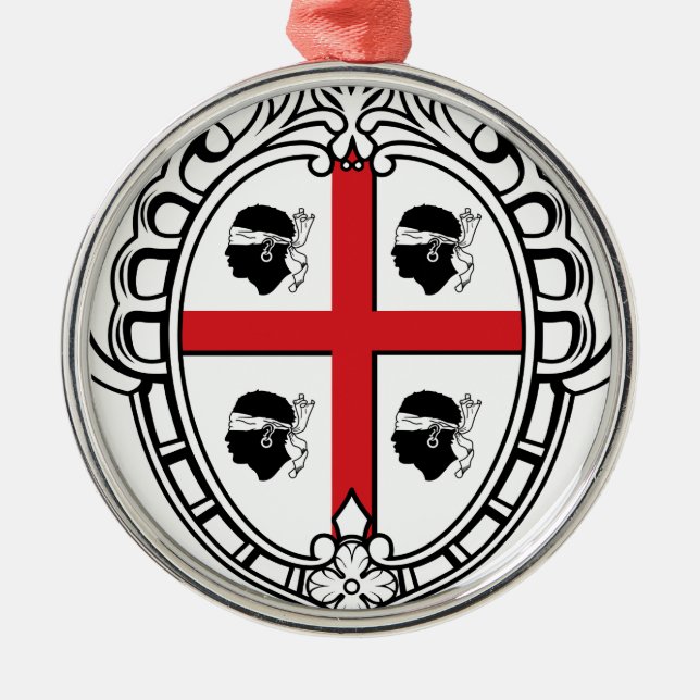 Sardinia (Italy) Coat of Arms Metal Ornament (Front)