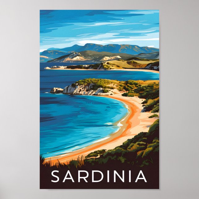 Sardinia Italy Famous Travel Place Poster (Front)