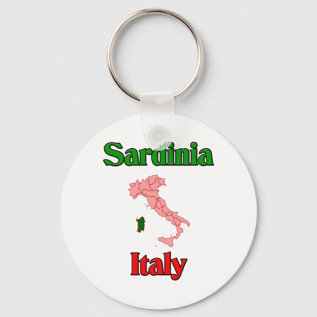 Sardinia Italy Keychain (Front)