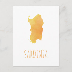 Sardinia Map Postcard