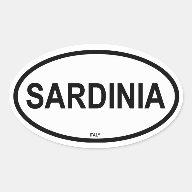SARDINIA OVAL STICKER (Front)