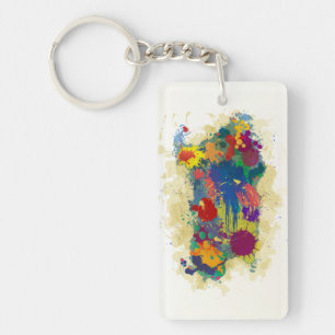 Sardinia, paint drops, Keychains