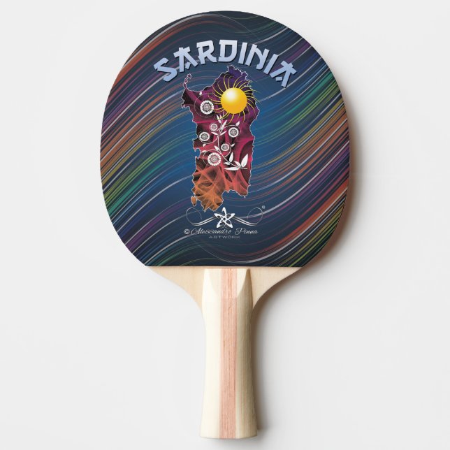Sardinia Ping Pong Paddle (Front)