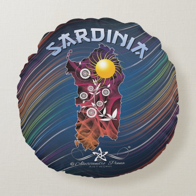 Sardinia Round Pillow (Front)