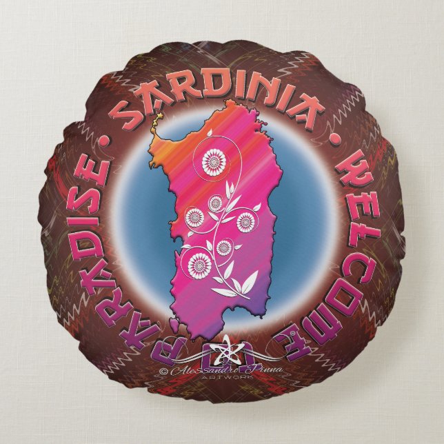 Sardinia Round Pillow (Front)