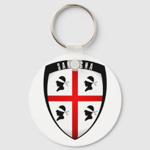 Sardinia, Shield Crest Keychain