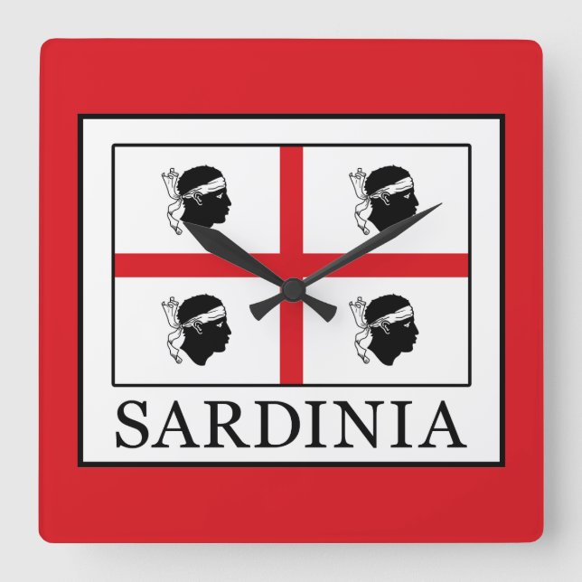 Sardinia Square Wall Clock (Front)