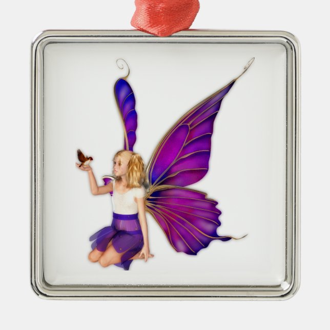Sarella Fairy Metal Ornament (Front)