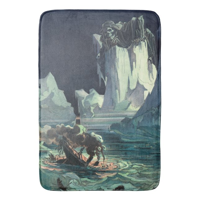Sargasso Sea Grim Reaper & Sinking of Titanic Bath Mat (Front Vertical)