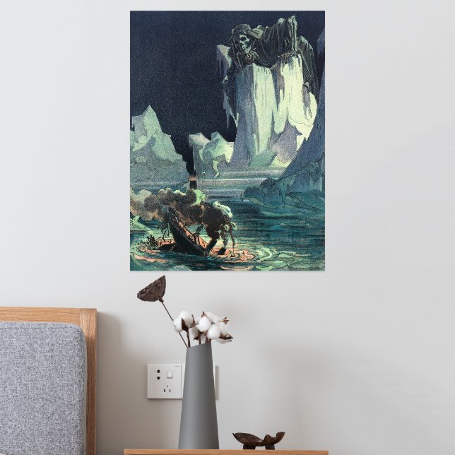Sargasso Sea Grim Reaper & Sinking of Titanic Foil Prints (In Situ (Bedroom 2))