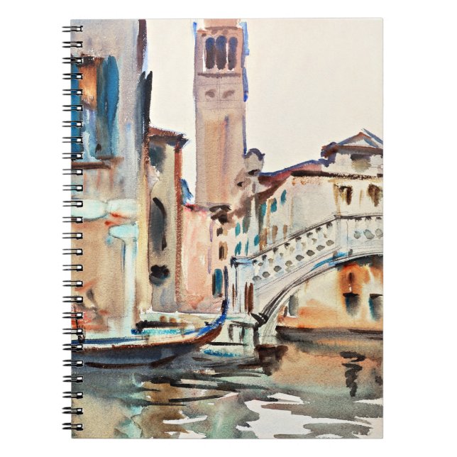 Sargent - A Bridge and a Campanile, Venice, Notebook (Front)