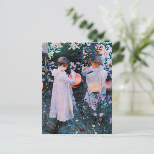 Sargent - Carnation, Lily, Lily Rose Postcard