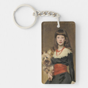 Sargent Girl with Dog Beatrice Townsend Portrait Keychain